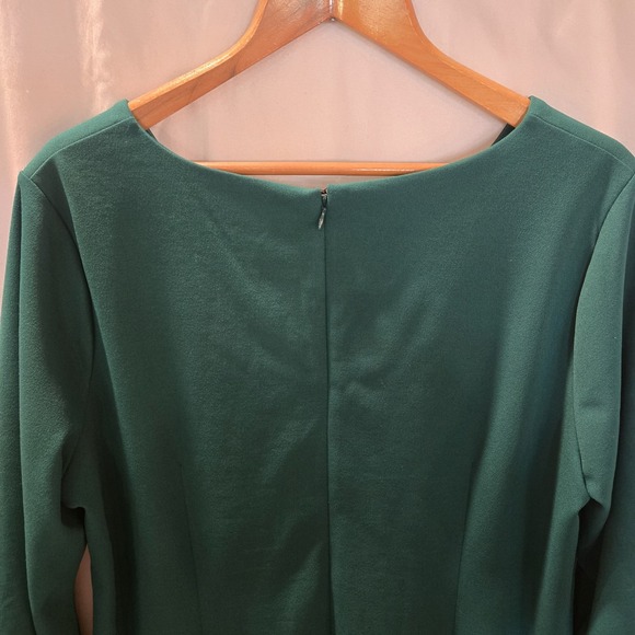 Est 1946 18W Modest Career Wear Green w/ Black Lace Dress Church Feminine - Picture 8 of 8